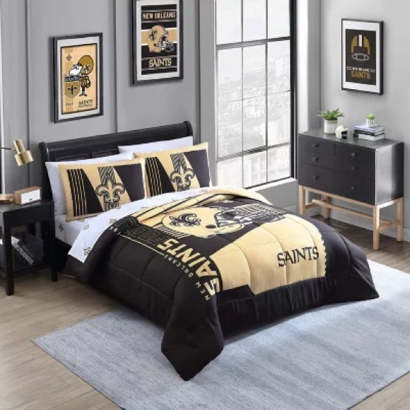 New Orleans Saints NFL Bed-In-A-Bag Comforter and Sheet Set - Picture 2 of 8